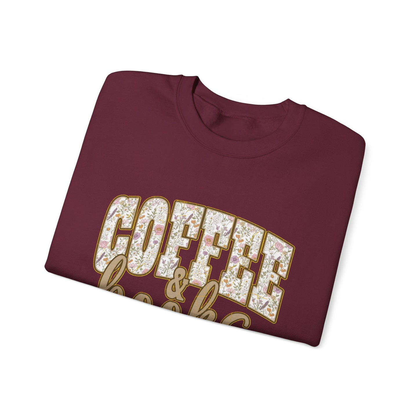 Coffee & Books Crewneck Sweatshirt | Cozy Reading Coffee Shirt