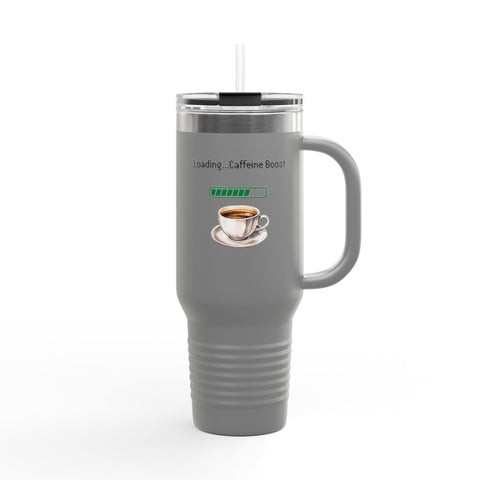 'Loading...Caffeine Boost' Insulated Travel Mug, 40oz
