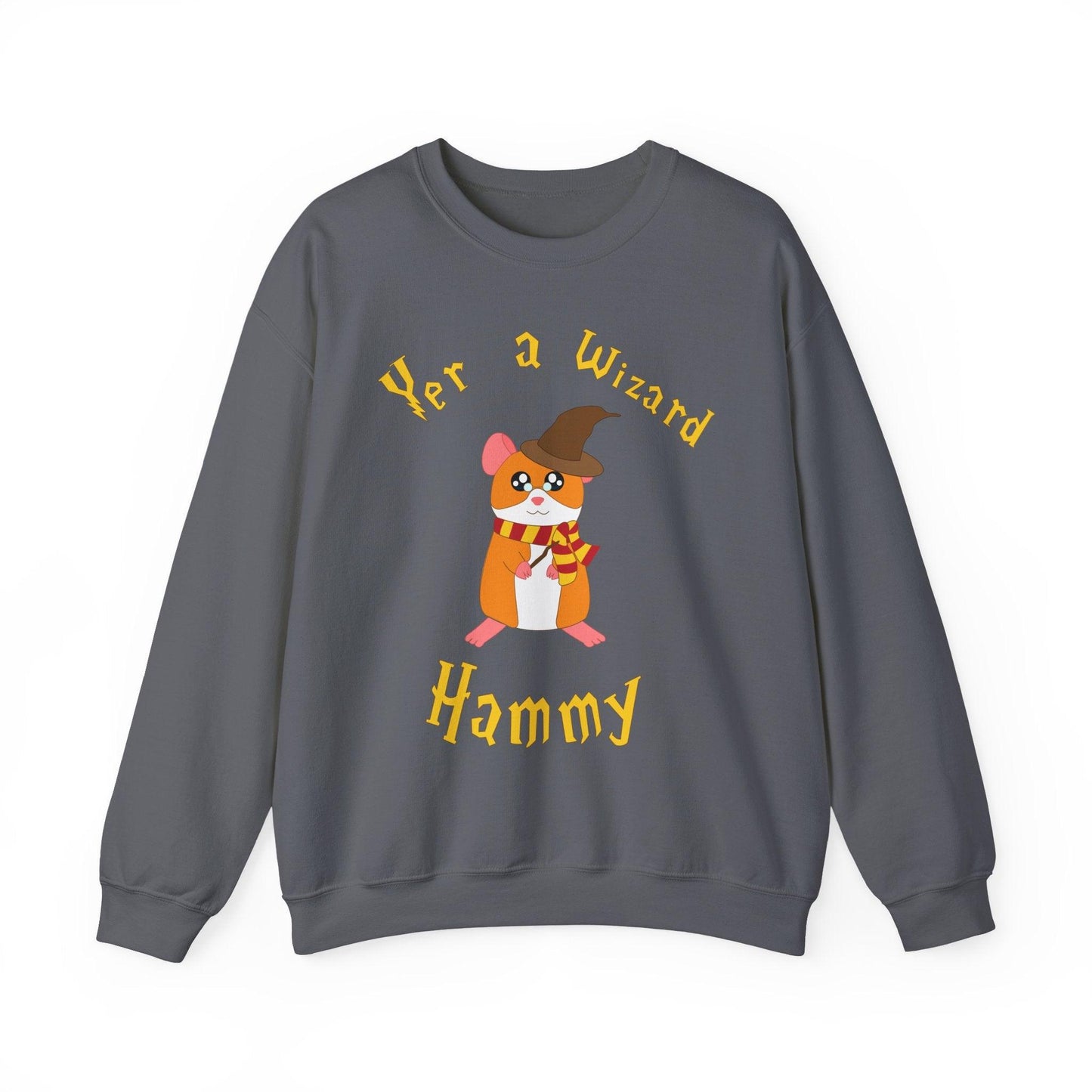 Hammy Wizard Illustration Sweatshirt | Cute Hamster Wizard Crewneck