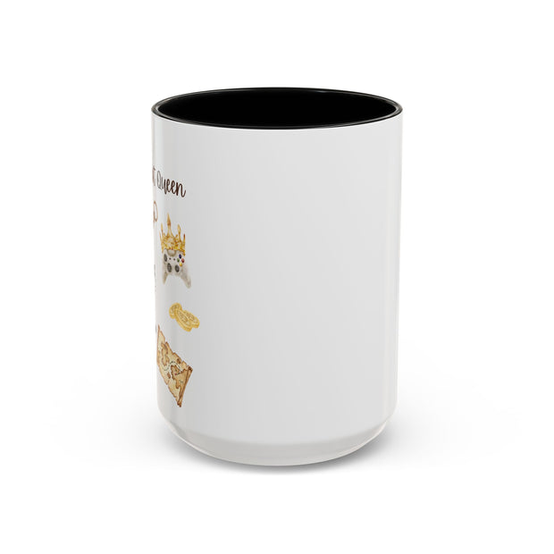 'Side Quest Queen' Accent Coffee Mug