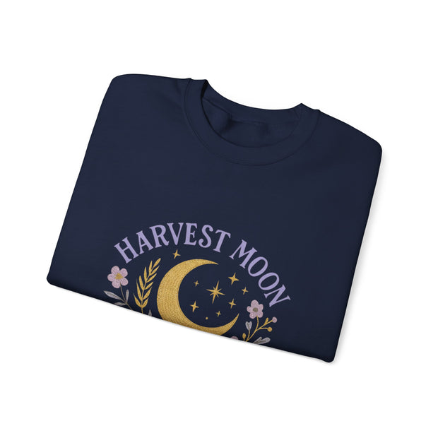 Harvest Moon Society Crewneck Sweatshirt, Cozy Autumn Sweatshirt, Unisex Fall Apparel, Moon Phase Gift, Seasonal Fashion