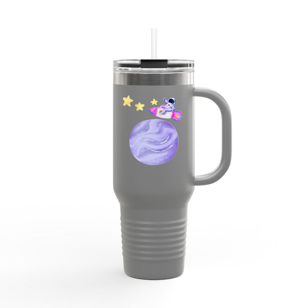 Astronaut Taking Off In Space Insulated Travel Mug, 40oz