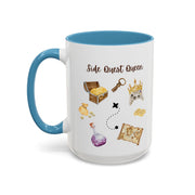 'Side Quest Queen' Accent Coffee Mug