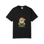 Festive Santa Gaming T-Shirt, Unisex Holiday Tee, Funny Christmas Shirt, Gamer Gift, Cute Santa Design