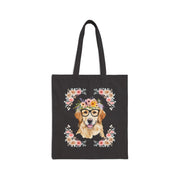 Geeky Goddess Golden Retriever Cotton Canvas Tote Bag