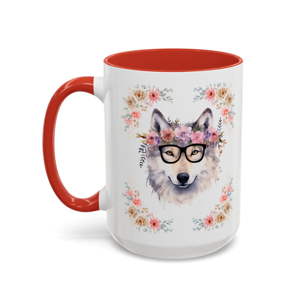 Geeky Goddess Wolf Accent Coffee Mug