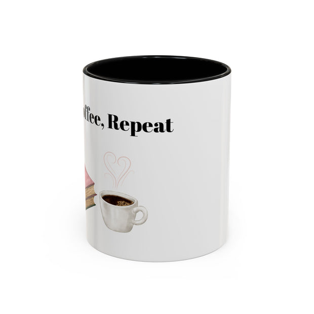 'Books, Coffee, Repeat' Accent Coffee Mug