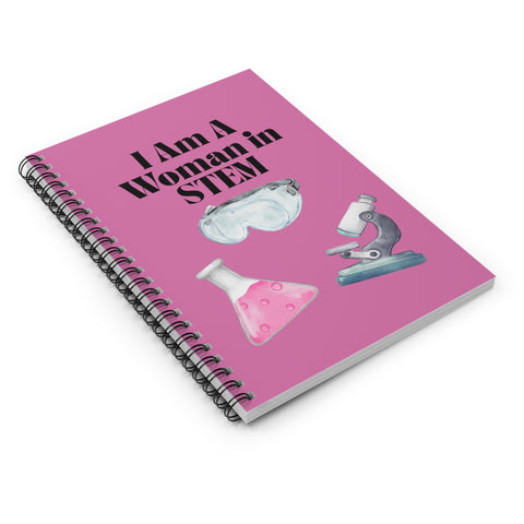 'I Am A Woman in STEM' Scientist Spiral Notebook