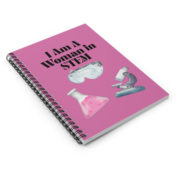 'I Am A Woman in STEM' Scientist Spiral Notebook