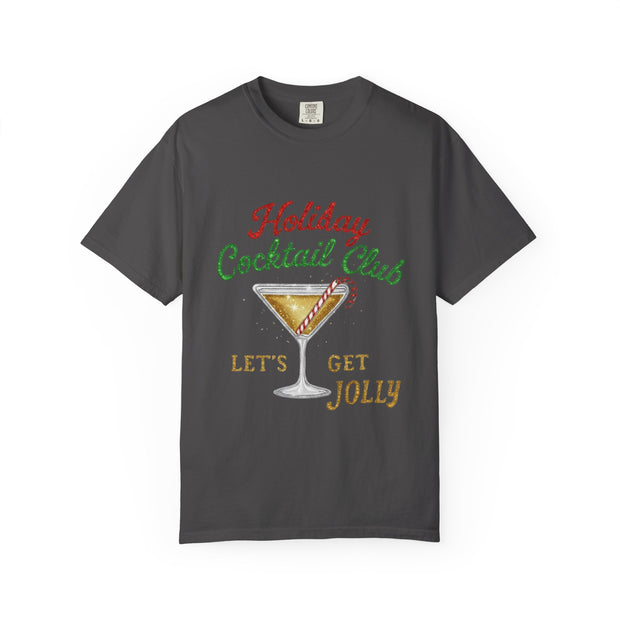 Holiday Cocktail Club T-Shirt | Let's Get Jolly Christmas Tee
