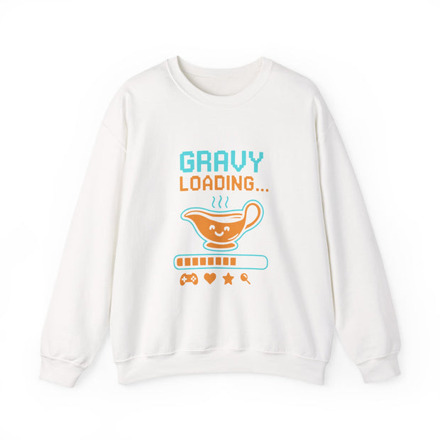 Gravy Loading Sweatshirt, Fun Unisex Crewneck, Thanksgiving Apparel, Casual Gift for Foodies, Humor Sweatshirt