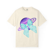 Purple Saturn Wrapped In Bow Unisex T-Shirt