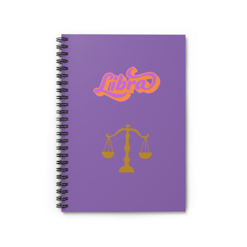 'Libra' Zodiac Spiral Notebook