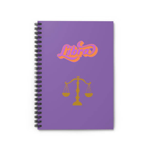 'Libra' Zodiac Spiral Notebook