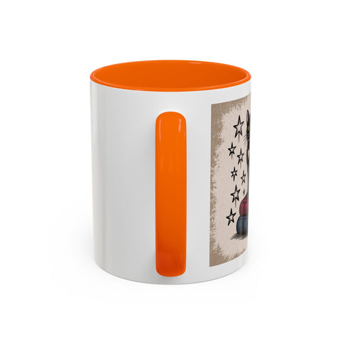 Cat and Book Lover's Accent Coffee Mug