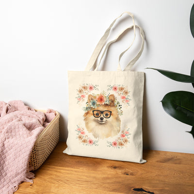 Geeky Goddess Pomeranian Cotton Canvas Tote Bag