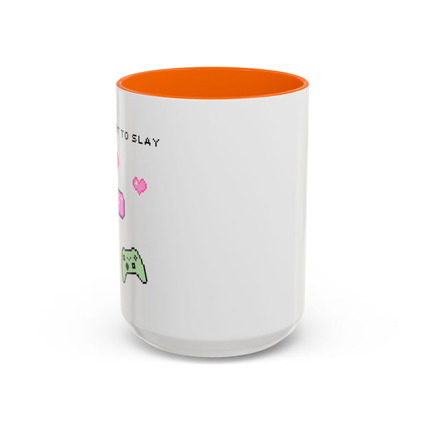 'Press Start To Slay' Accent Coffee Mug