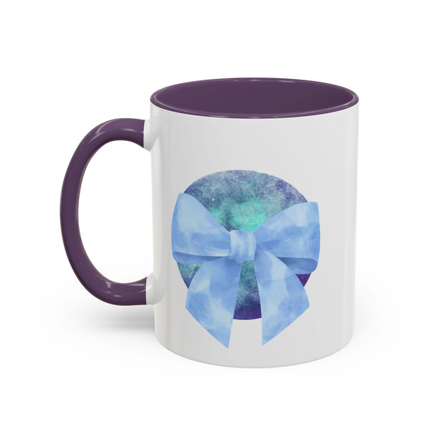 Blue/Green Planet Wrapped In A Bow Accent Coffee Mug