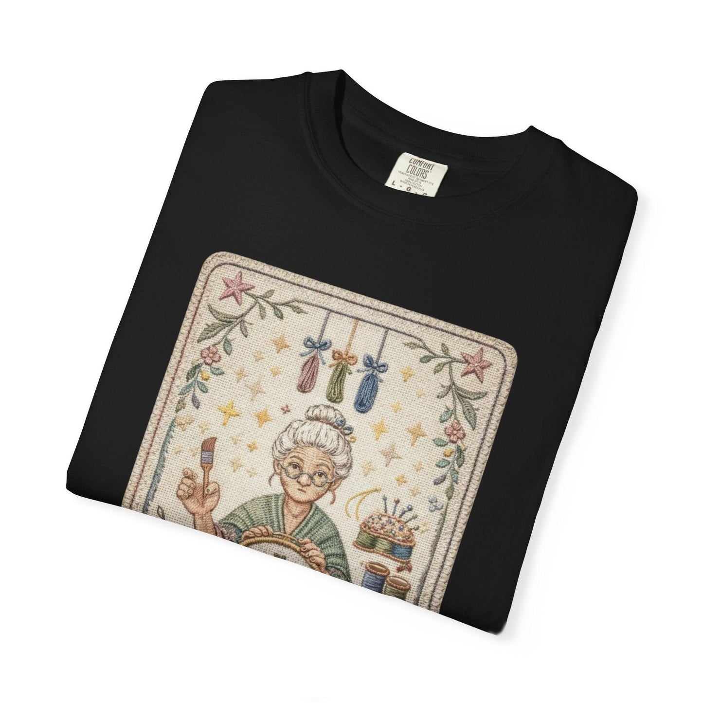 The Crafter Illustration T-Shirt | Vintage Crafting Design, Sewing Embroidery