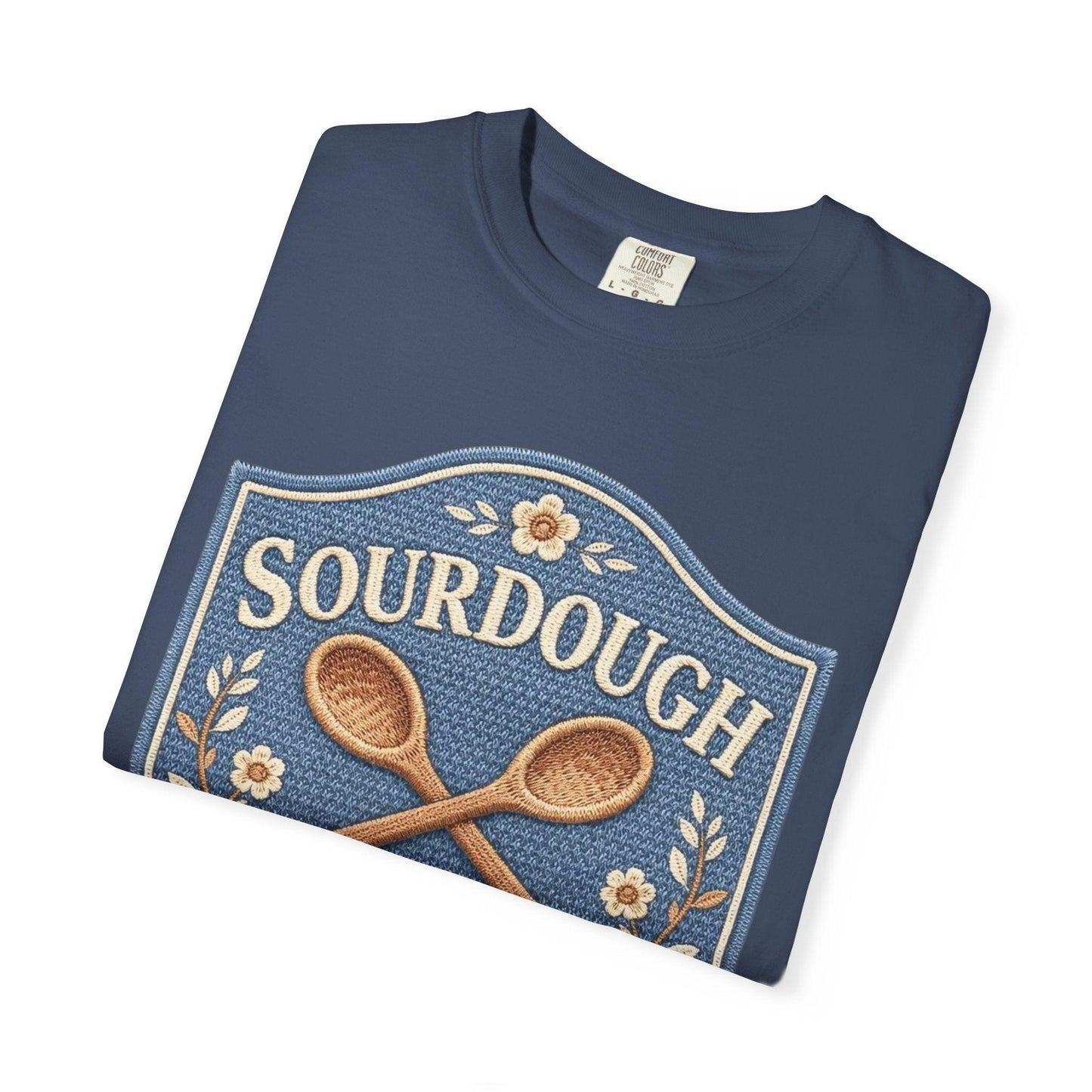 Sourdough Social Club T-shirt | Vintage Baking Badge, Bread Loaf & Spoons