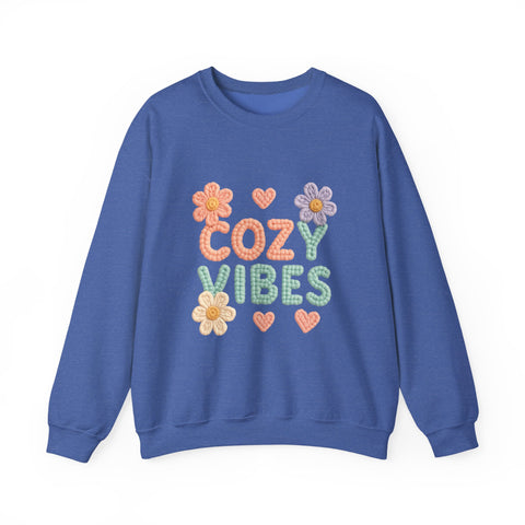 Cozy Vibes Sweatshirt - Perfect for Relaxing, Gifts, Spring Fashion, Casual Wear, Family Gatherings