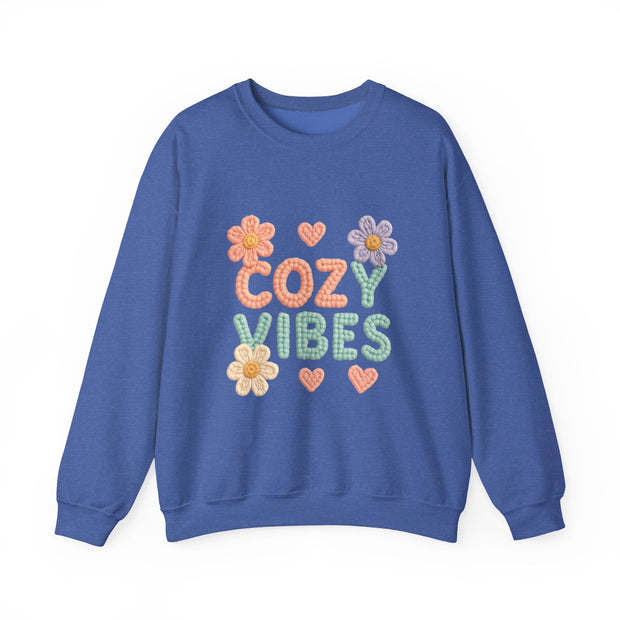 Cozy Vibes Sweatshirt - Perfect for Relaxing, Gifts, Spring Fashion, Casual Wear, Family Gatherings