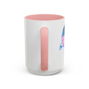 Blue Saturn Wrapped In A Pink Bow Accent Coffee Mug