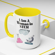 'I Am A Woman In STEM' Scientist Accent Coffee Mug