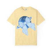 Blue Saturn Wrapped In Blue Bow Unisex T-Shirt