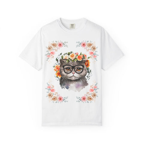 Geeky Goddess Gray Cat Unisex T-Shirt
