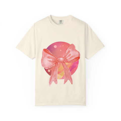 Pink/Yellow Planet Wrapped In Bow Unisex T-Shirt