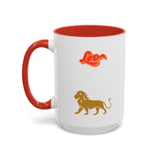 'Leo' Zodiac Accent Coffee Mug