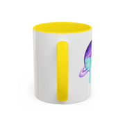 Purple Saturn Wrapped In A Bow Accent Coffee Mug