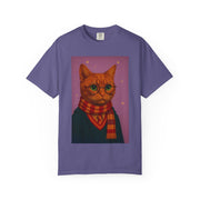 Pawgwarts Orange Cat Wizard T-Shirt