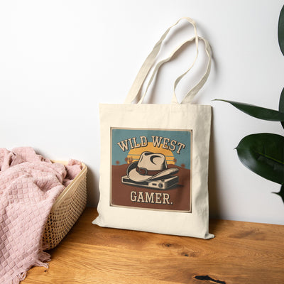 'Wild West Gamer' Cotton Canvas Tote Bag