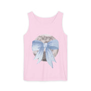 Moon Wrapped In Bow Unisex Tank Top