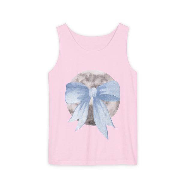 Moon Wrapped In Bow Unisex Tank Top