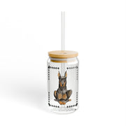 Geeky Good Doberman Sipper Glass