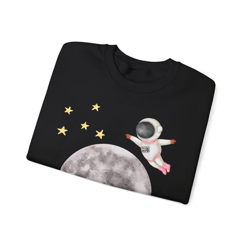 Astronaut Flying To The Moon Unisex Crewneck Sweatshirt