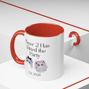 'Player 2 Has Joined The Party' 'Est. 2026' Accent Coffee Mug