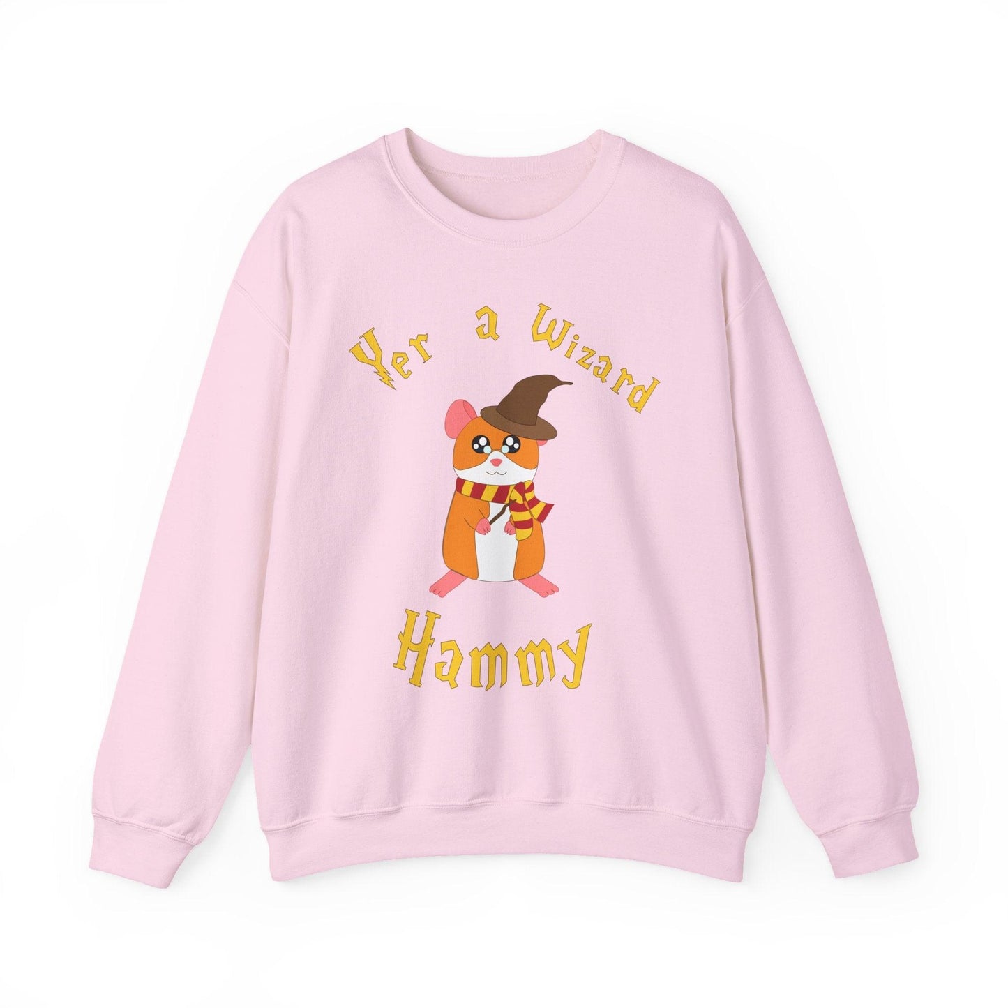 Hammy Wizard Illustration Sweatshirt | Cute Hamster Wizard Crewneck