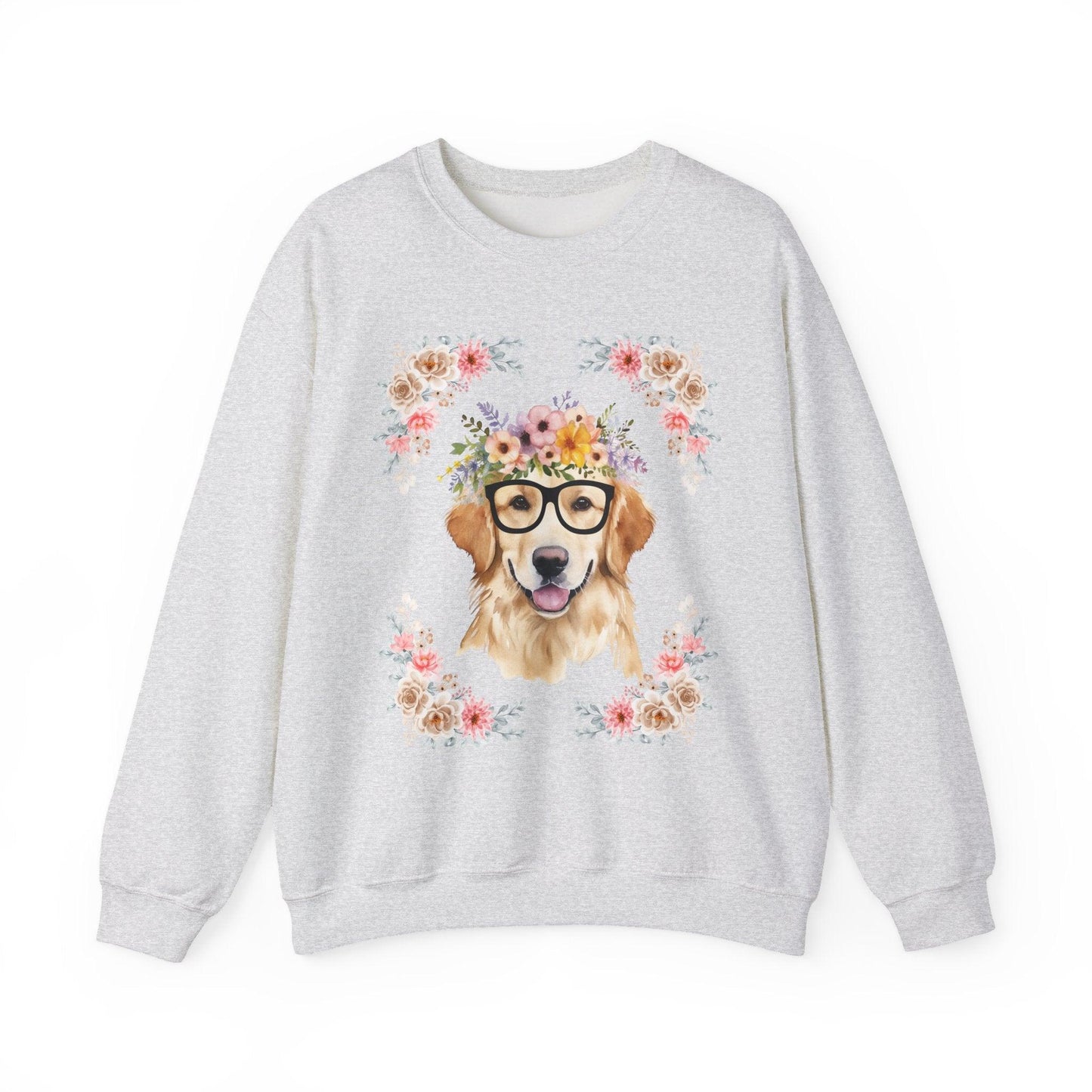 Geeky Goddess Golden Retriever Unisex Crewneck Sweatshirt