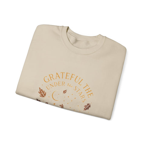 Grateful Under the Stars Sweatshirt - Cozy Unisex Crewneck, Perfect for Fall, Thanksgiving, Gift for Friends, Family