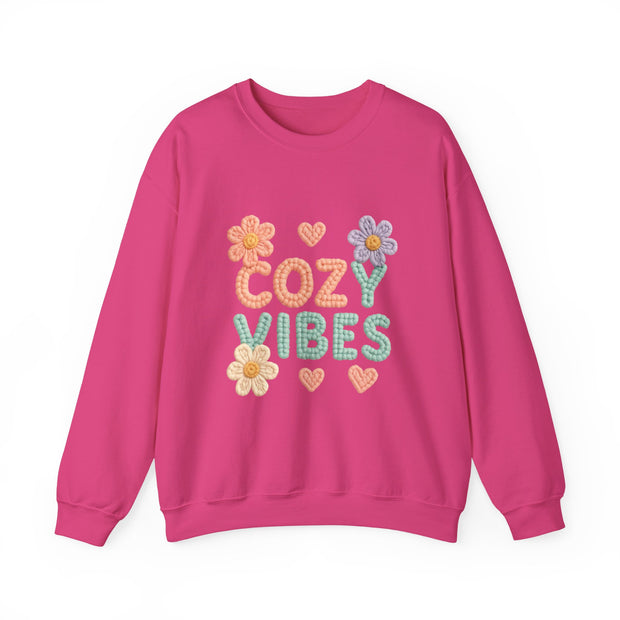Cozy Vibes Sweatshirt - Perfect for Relaxing, Gifts, Spring Fashion, Casual Wear, Family Gatherings