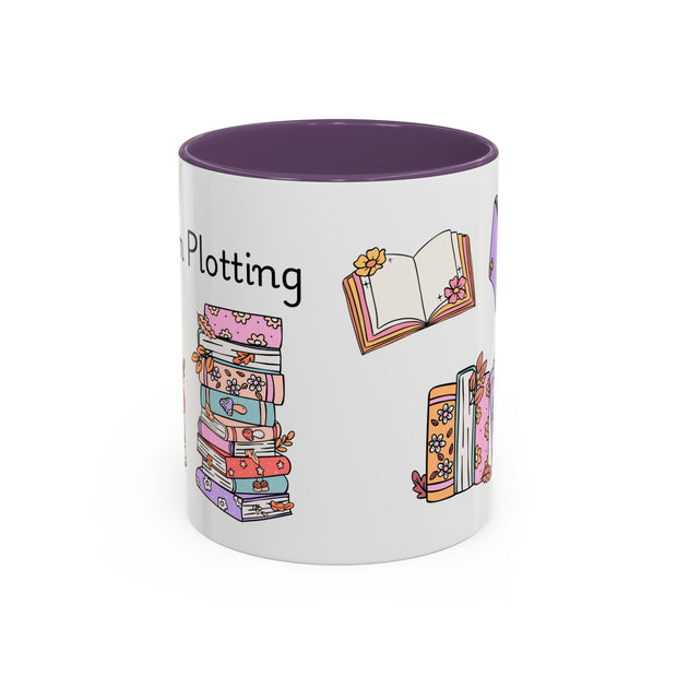 'Shhh...I'm Plotting' Accent Coffee Mug