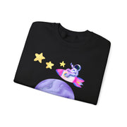 Astronaut Taking Off In Space Unisex Crewneck Sweatshirt