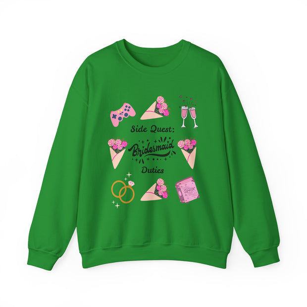 'Side Quest: Bridesmaid Duties' Unisex Crewneck Sweatshirt