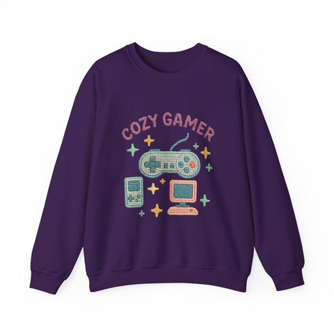 Cozy Gamer Sweatshirt, Unisex Crewneck, Gaming Gift, Comfortable Outfit, Video Game Apparel, Casual Style