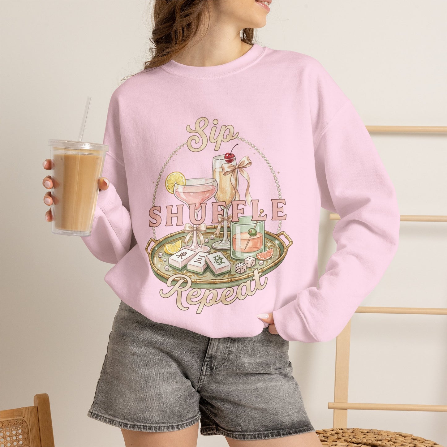 Mahjong Girls Night Crewneck Sweatshirt | Mahjong Tiles, Pastel Cozy Club