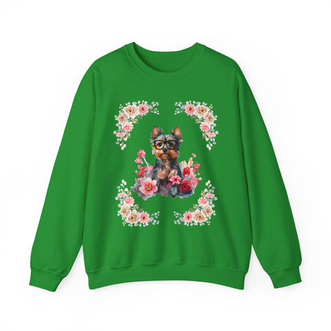 Geeky Goddess Yorkie Unisex Crewneck Sweatshirt